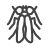 Black and white line drawing icon of a Cockroach