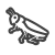 Black and white line drawing icon of a Grasshopper